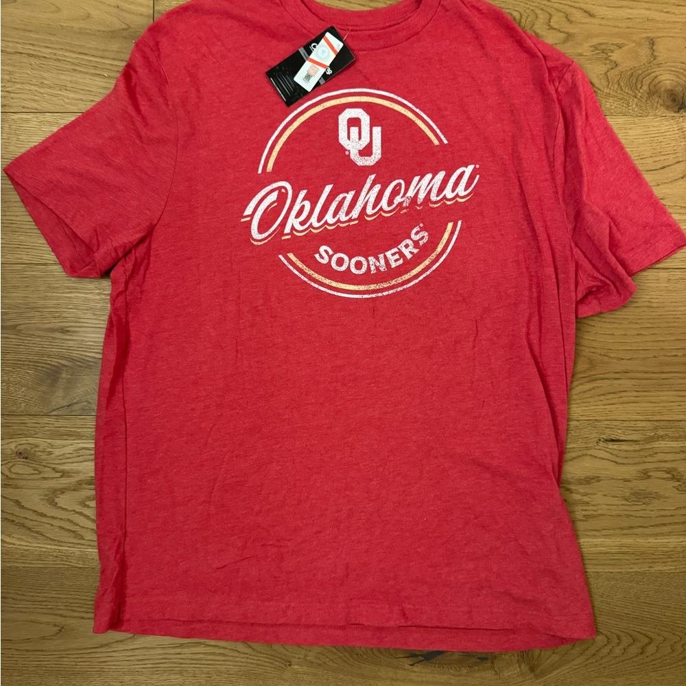 Oklahoma Sooners Vintage Style T Shirt Mens XL NCAA Red New With Tags